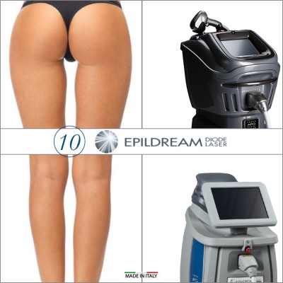 10 Epildream Depilazione Laser Diodo Aree 2 Large + 1 Medium 