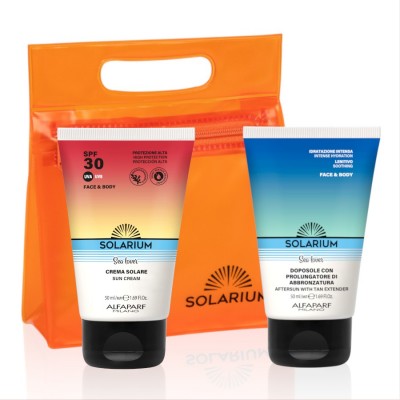 Solarium Travel Set Spf30 - Crema Solare Spf30 50 Ml + Doposole Con Prolungatore Di Abbronzatura 50 Ml 