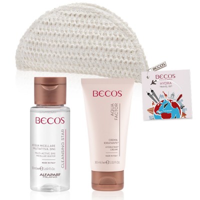 Becos Hydra Travel Set- Acqua Micellare Multiattiva+crema Idratante Viso 