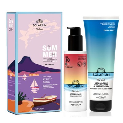 Solarium My Summer Duo- Spf50+ Latte Solare Pelli Sensibili+ Doposole Con Prolungatore Di Abbronzatura 