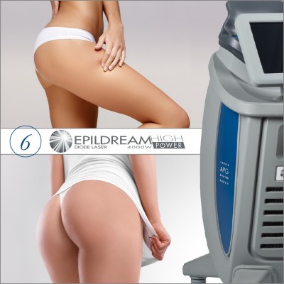 6 Epildream Depilazione Laser Diodo Aree 1 Large + 1 Small 