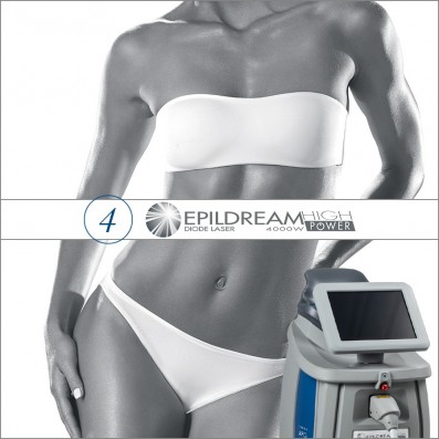 4 EPILDREAM Depilazione LASER DIODO Aree 2 Large + 1 Medium 