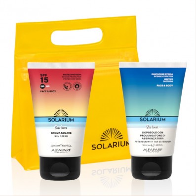 SOLARIUM TRAVEL SET SPF15 - Sunscreen SPF15 50 ml + Aftersun with tan extender 50 