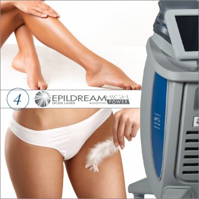 4 EPILDREAM Depilazione LASER DIODO Aree 1 Large + 1 Small 