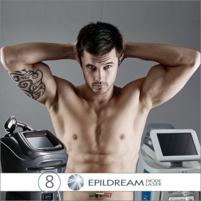 8 EPILDREAM Depilazione LASER Hi-Power Aree Body-Parziale 