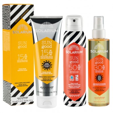SOLARIUM Crema SPF15 + Olio SPF30 + Spray SPF50 Protezione Viso & Corpo
